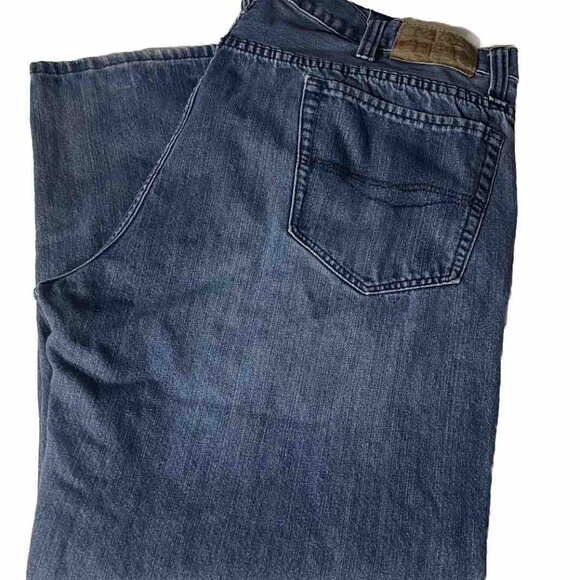 Izod Mens Relaxed Fit Blue Jeans 44x30 Cotton Blend Denim Casual Pants - Picture 10 of 13